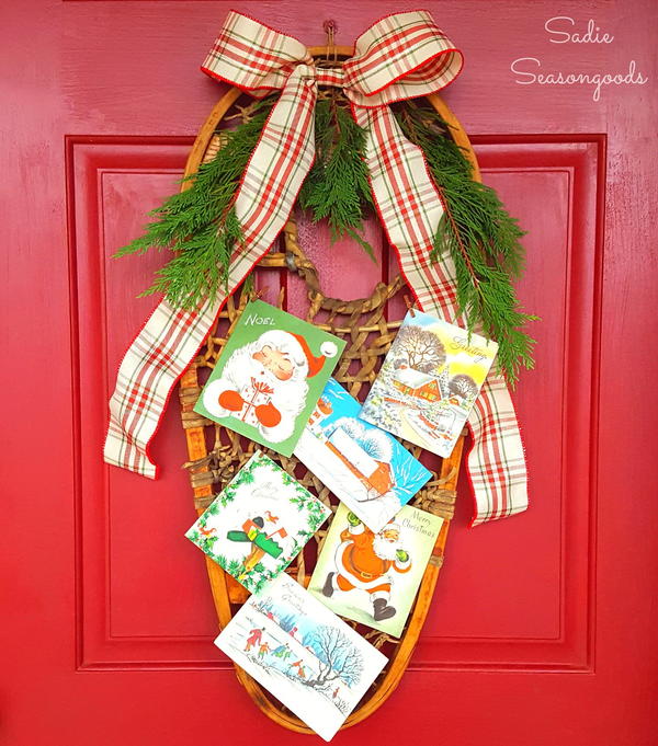 Vintage Snowshoe Christmas "Wreath"