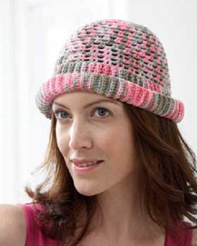 Crochet Mesh Roll Hat