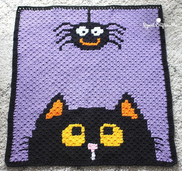 Corner-to-Corner Halloween Blanket Corner-to-Corner Halloween Blanket