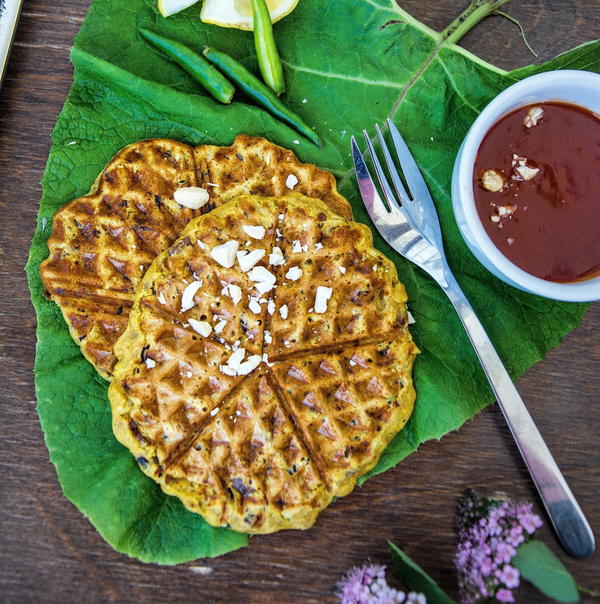 Spicy Zucchini Waffles Spicy Zucchini Waffles