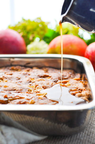 Apple Walnut Cake with Caramel Glaze Apple Walnut Cake with Caramel Glaze