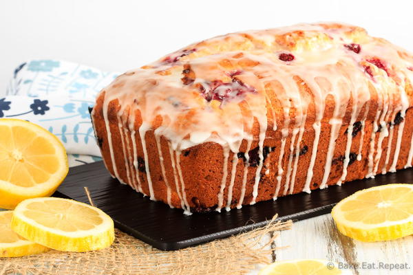 Glazed Raspberry Lemon Bread Glazed Raspberry Lemon Bread