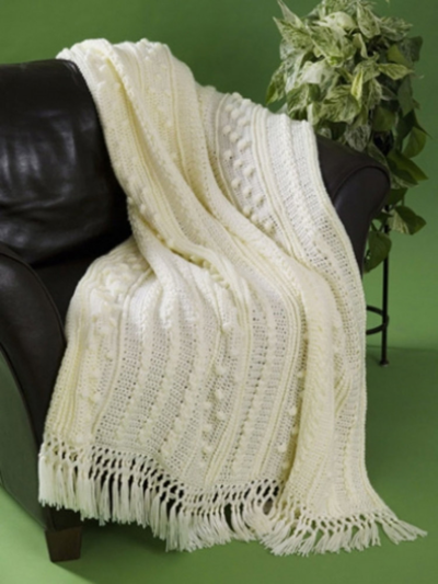 Simple Aran Crochet Afghan