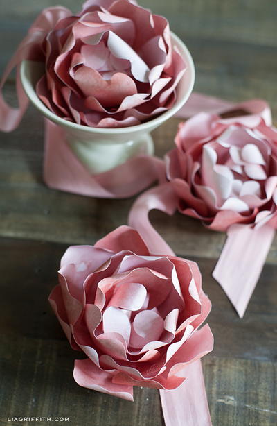Soft Pink Paper Peonies