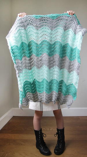 Feather and Fan Baby Blanket