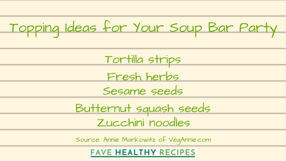 Mix-ins and Toppings for Your Soup Bar Party