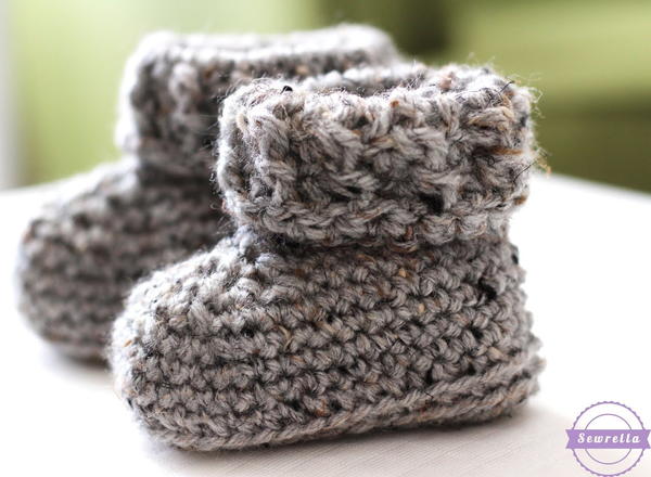 The Parker Crochet Baby Booties The Parker Crochet Baby Booties