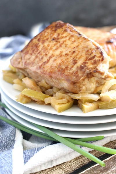 Apple Onion Roasted Pork Chops Apple & Onion Roasted Pork Chops