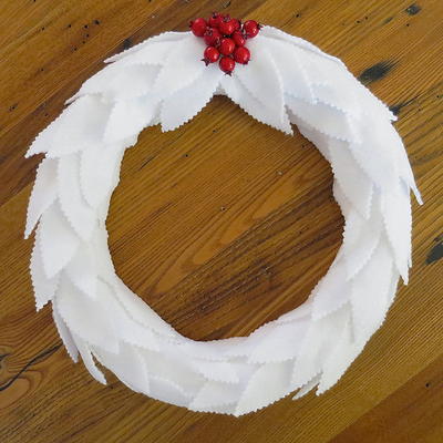 Elegant Felt Leaf Wreath