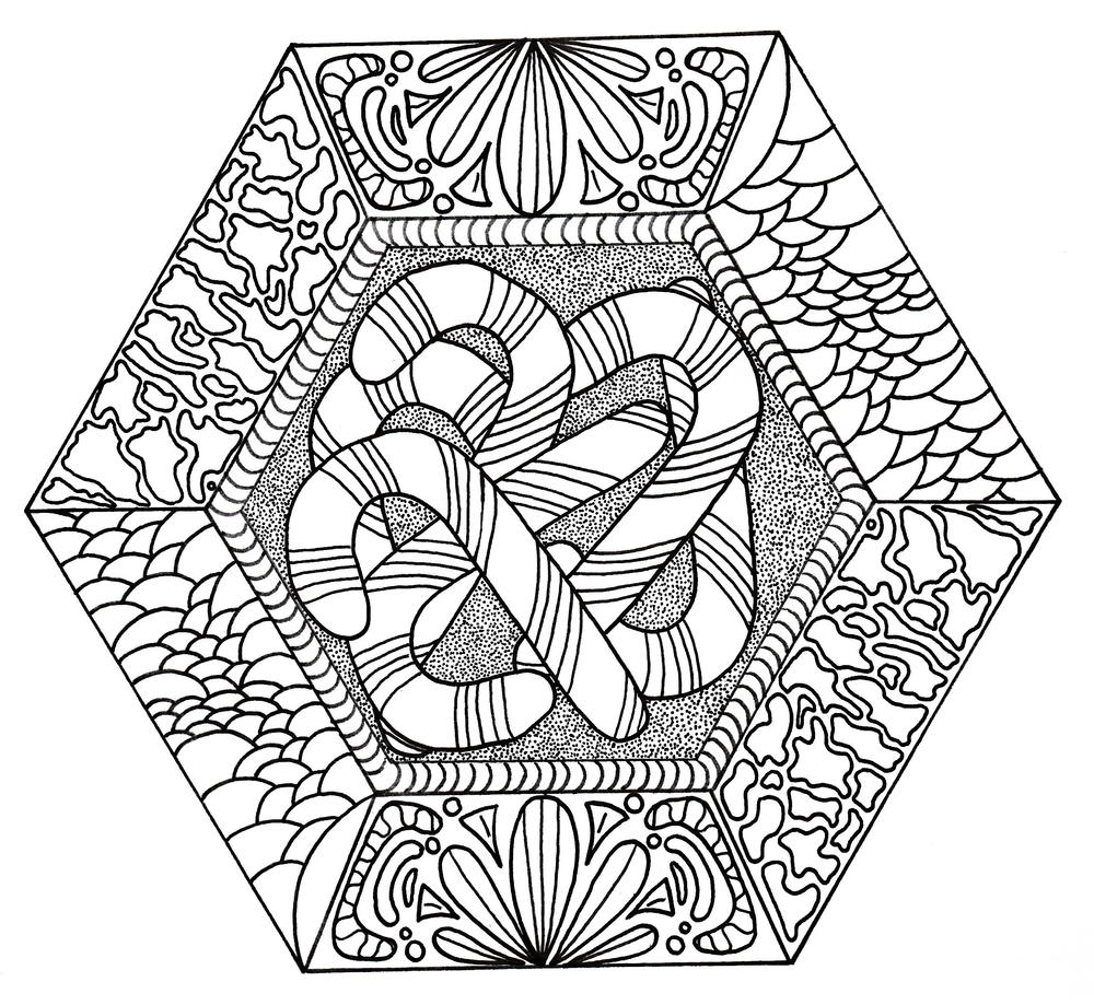 Candy Canes Galore Adult Coloring Page Favecrafts Com