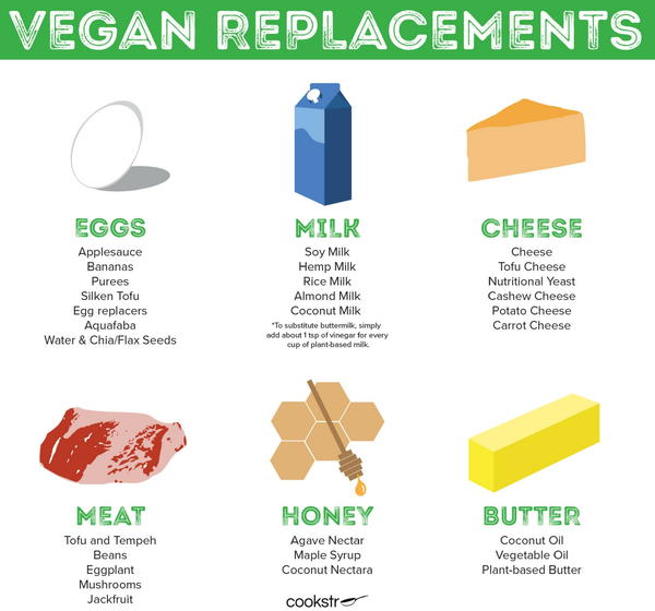 Vegan Substitutions Infographic