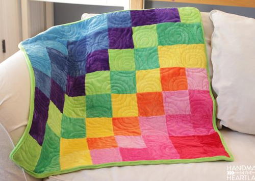 Rainbow Cuddle Fabric Quilt Rainbow Cuddle Fabric Quilt