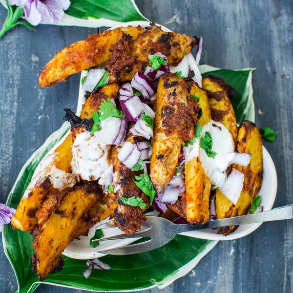 Baked Masala Potato Wedges Baked Masala Potato Wedges