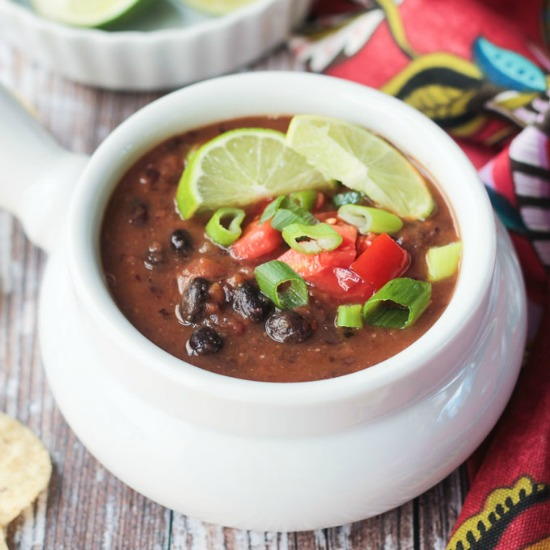 Easy Vegan Black Bean Soup Easy Vegan Black Bean Soup