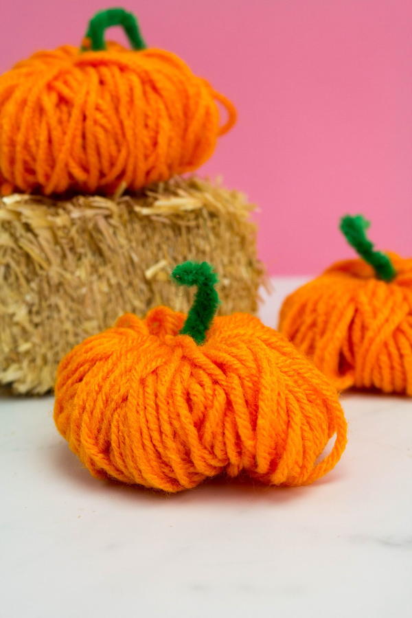 Yarn Halloween Pumpkin Decoration