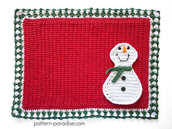 Crochet Frosty Placemat Frosty Placemat