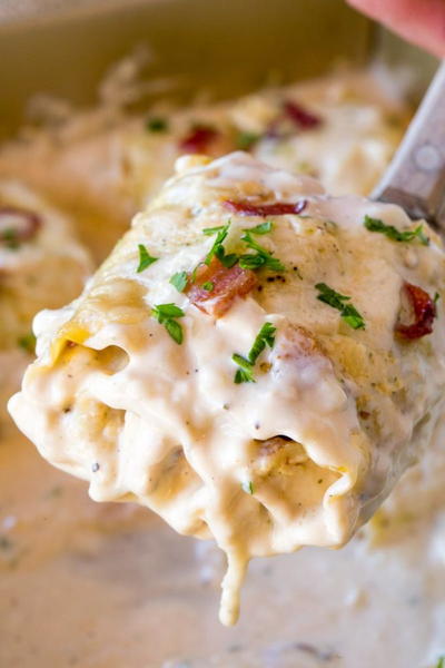 Chicken Bacon Ranch Lasagna Roll Ups Chicken Bacon Ranch Lasagna Roll Ups