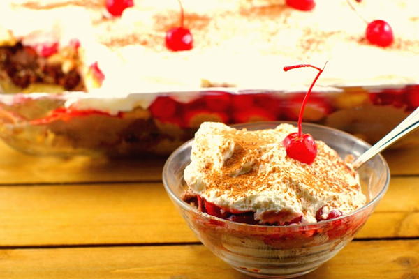 No Bake Black Forest Tiramisu No Bake Black Forest Tiramisu