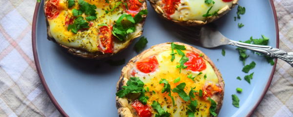 Baked Mushroom Egg Baked Mushroom & Egg