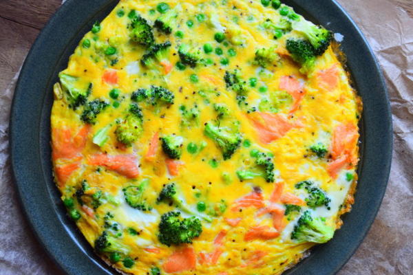 Salmon Broccoli Frittata Salmon & Broccoli Frittata