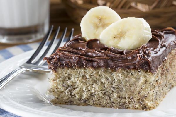 Chocolate-Topped Banana Cake