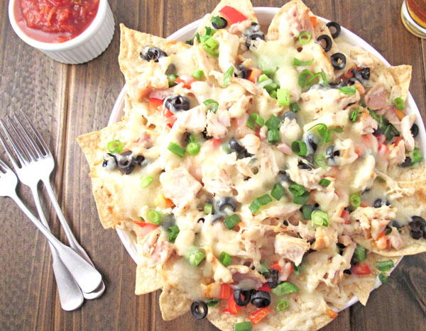 Loaded Chicken Nachos Loaded Chicken Nachos