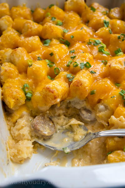 Tater Tot and Bratwurst Casserole Tater Tot and Bratwurst Casserole