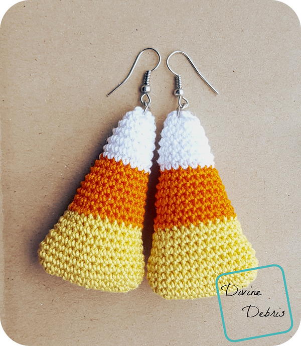 Easy Crochet Candy Corn Earrings Easy Crochet Candy Corn Earrings