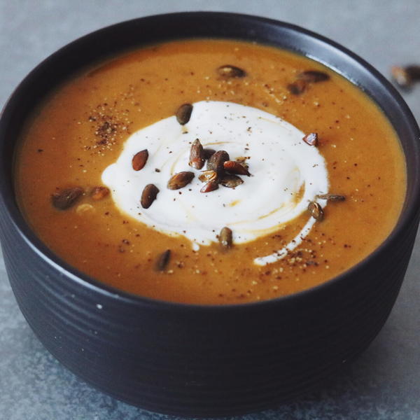 Paleo Pumpkin Soup With Bone Broth and Coconut Milk