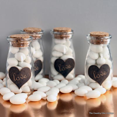 Easy Milk Bottle Wedding Favors