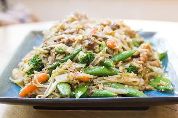 Sesame Vegetables with Rice Noodles Sesame Vegetables with Rice Noodles