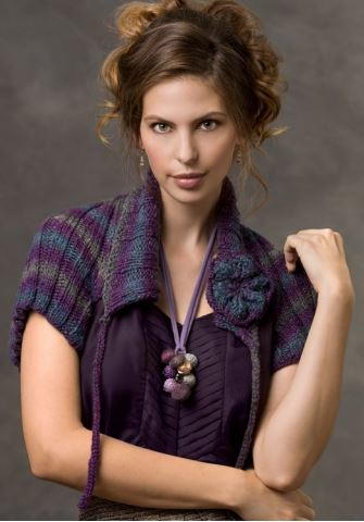 Easy Striped and Ribbed Knit Shrug Easy Striped and Ribbed Knit Shrug