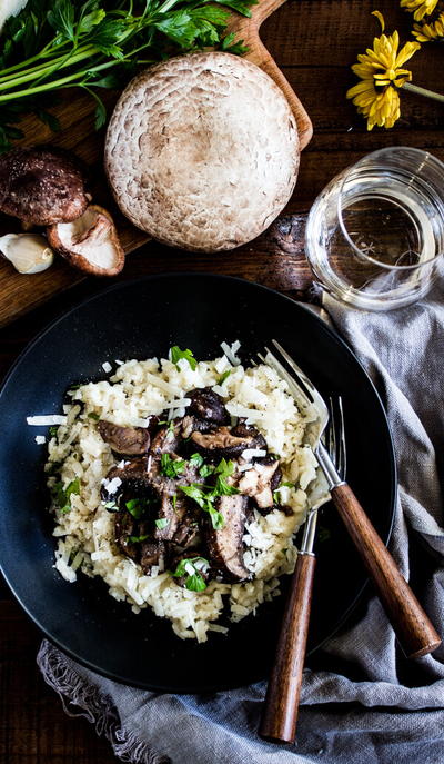 Portobello Shiitake Risotto Portobello & Shiitake Risotto