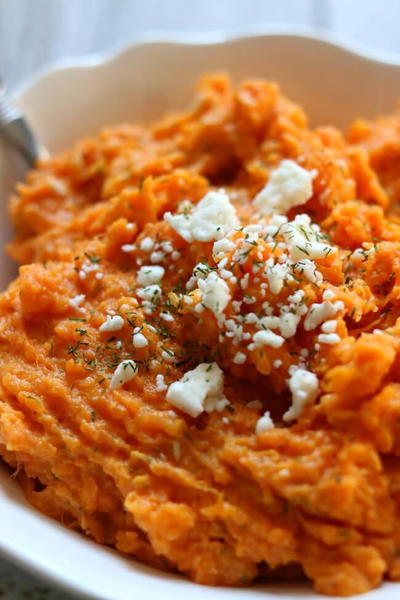 Feta Dill Sweet Potato Mash Feta Dill Sweet Potato Mash