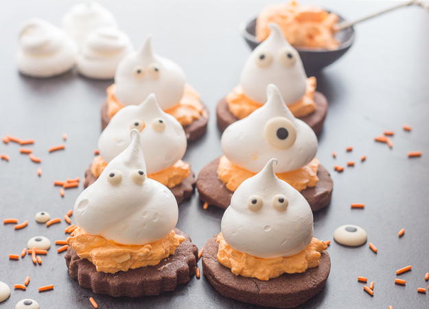 Meringue Ghost Chocolate Sugar Cookies Meringue Ghost Chocolate Sugar Cookies