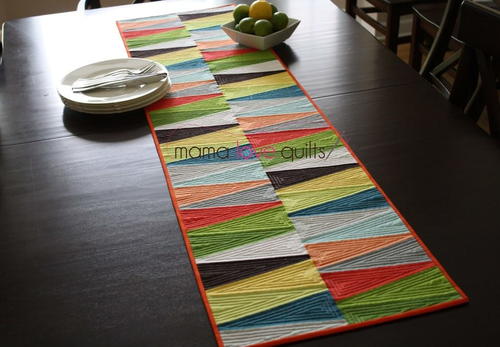 Modern Dresden Quilt Table Runner Modern Dresden Quilt Table Runner