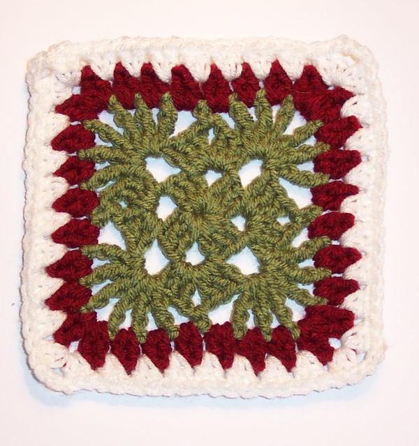 Cranberry Christmas Granny Square Cranberry Christmas Granny Square