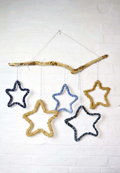 Rustic Denim and Burlap Stars Rustic Denim and Burlap Stars