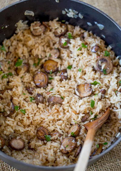 Easy Mushroom Rice Easy Mushroom Rice