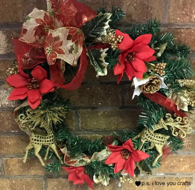 Dollar Store Christmas Wreath