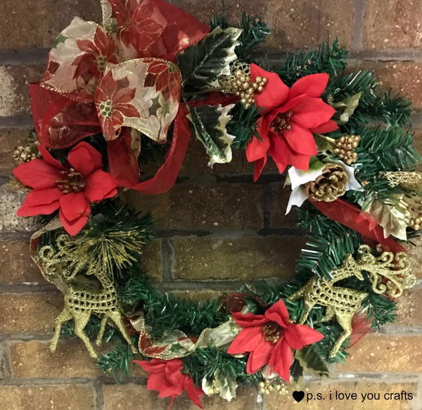 Dollar Store Christmas Wreath Dollar Store Christmas Wreath
