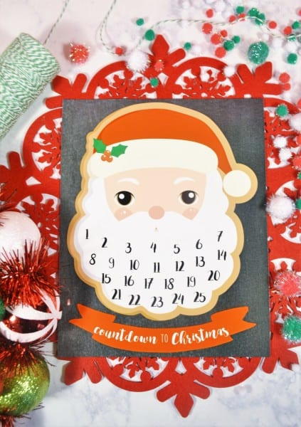 Printable Santa Claus Advent Calendar