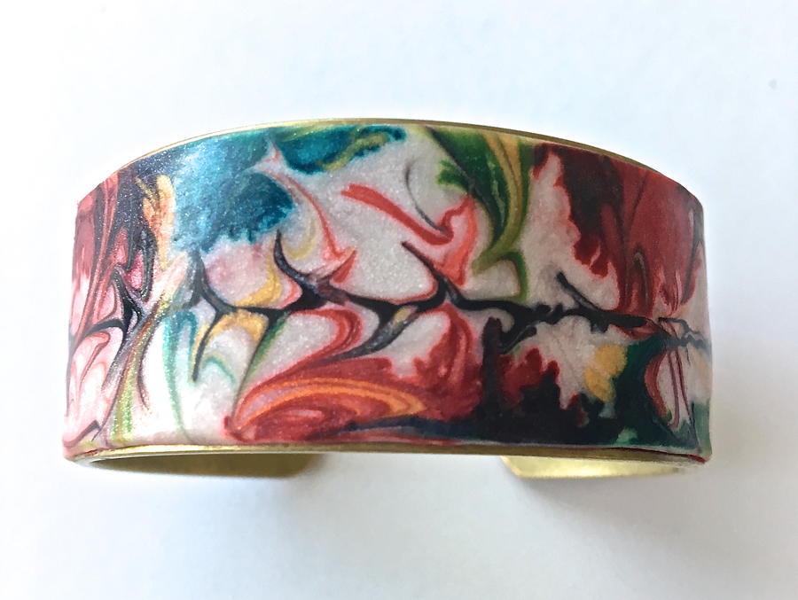 Liquid Clay and Alcohol Ink Bracelet Liquid Clay and Alcohol Ink Bracelet