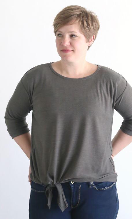 Tie Front Slouchy Sweater Tie Front Slouchy Sweater