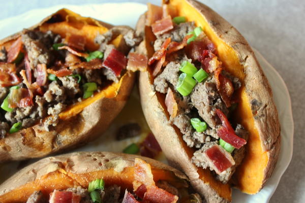 Loaded Paleo Sweet Potato Boats Loaded Paleo Sweet Potato Boats