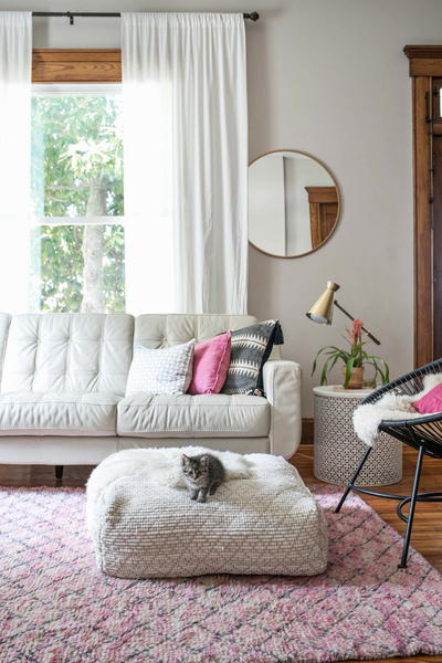 DIY Hand-Stitched Pouf DIY Hand-Stitched Pouf