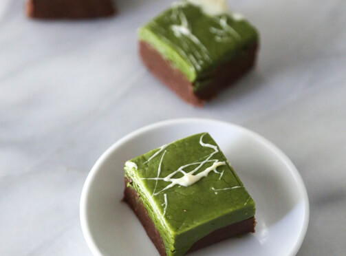 Matcha Peppermint Fudge Matcha Peppermint Fudge