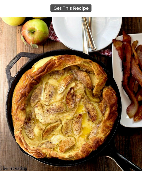 Caramelized Apple German Pancake