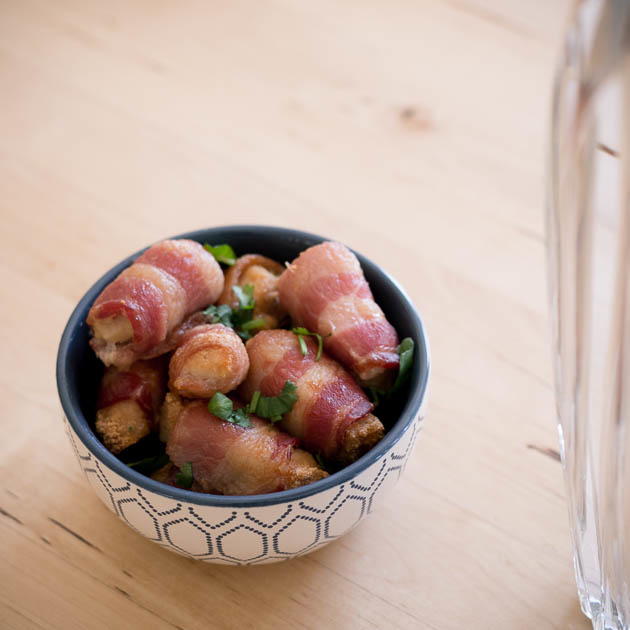 Garlic Bacon Wrapped Chicken Bites