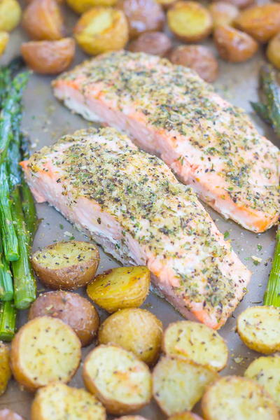 Sheet Pan Garlic Herb Salmon